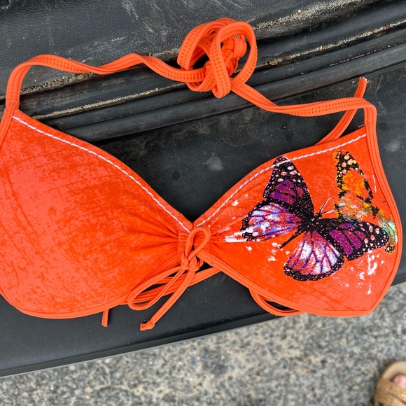 Body Glove Other - BLODY GLOVE ORANGE BUTTERFLY BIKINI TOP SZ XS